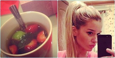 Рецепт чая с клубникой, лимоном и мятой... от Ксении Бородиной!