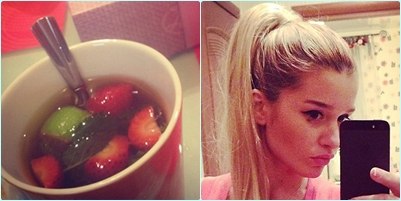 Рецепт чая с клубникой, лимоном и мятой... от Ксении Бородиной!