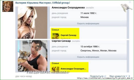 Скородумова и Сичкар... Семья...