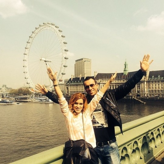 Ксения Бородина и Михаил Терехин в Лондоне. свежие фото 21.04.14