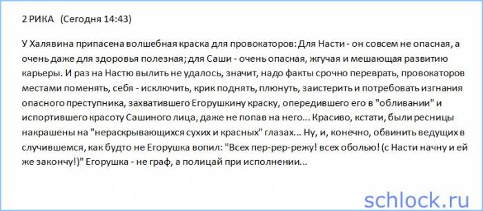 Холявинская волшебная краска для провокаторов