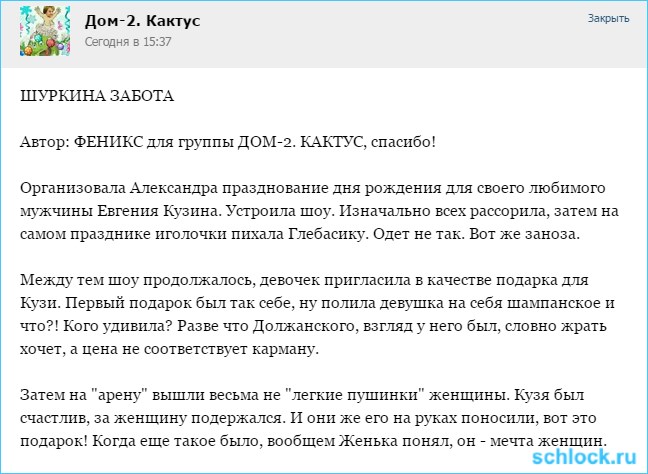 Шуркина забота