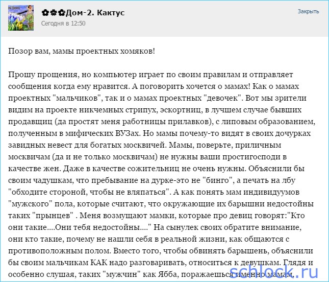 Позор вам, мамы проектных хомяков!