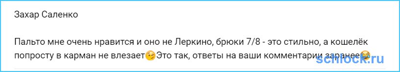 Саленко и не Леркино пальто