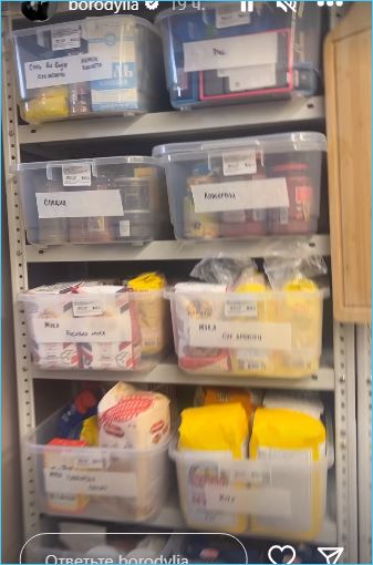 Запас продуктов Натальи Варвиной удивил не только Ксению Бородину