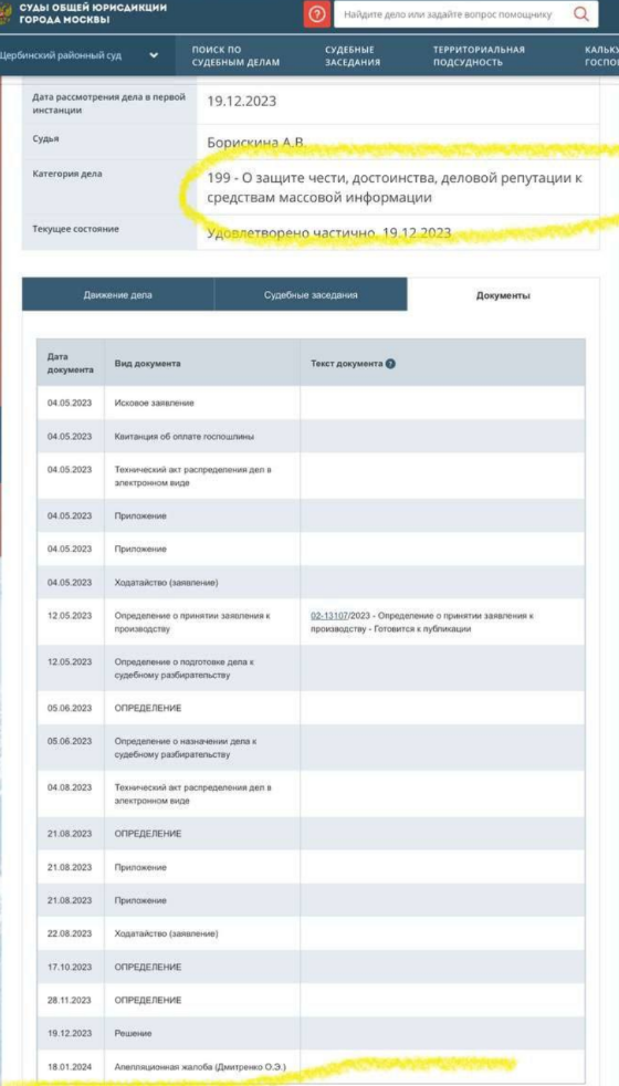 Ольга Рапунцель подала апелляцию и снова судится с Дмитренко