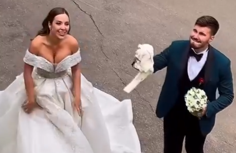 Появились первые кадры свадьбы Хорошева и Дорожкиной