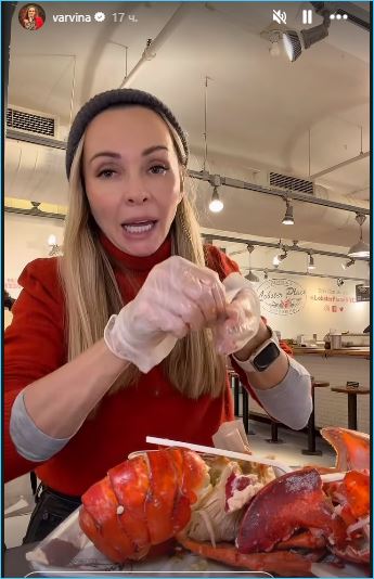 Наталья Варвина с мужем изучает кулинарные особенности еды в Нью-Йорке